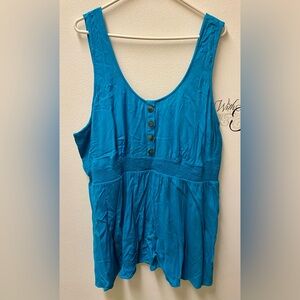 5/$25 NWOT Beautiful teal Torrid sleeveless top size 3
